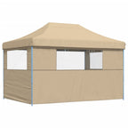 Tendone per Feste Pieghevole Pop-Up con 3 Pareti Beige