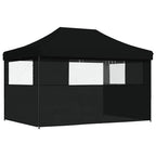 Tendone per Feste Pieghevole Pop-Up con 3 Pareti Nero