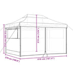 Tendone per Feste Pieghevole Pop-Up con 4 Pareti Beige