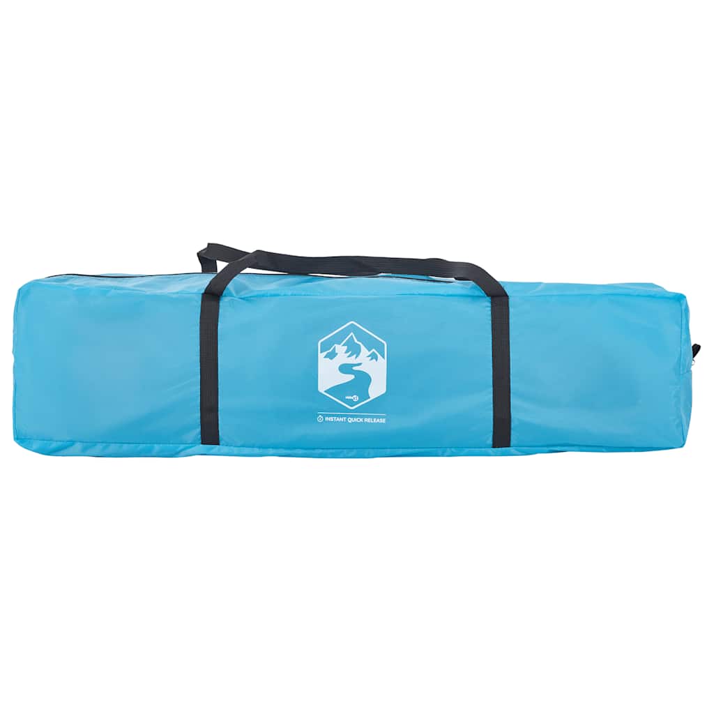 Tenda a Cupola da Campeggio 4 Persone Blu a Rilascio Rapido