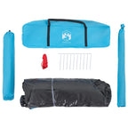 Tenda a Cupola da Campeggio 4 Persone Blu a Rilascio Rapido