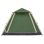 Tenda a Cupola da Campeggio 5 Persone Verde a Rilascio Rapido