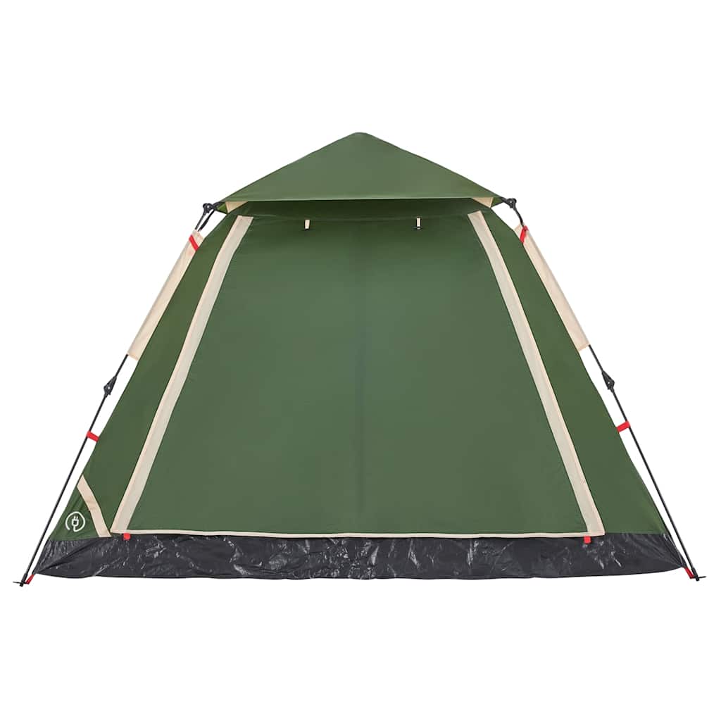 Tenda a Cupola da Campeggio 5 Persone Verde a Rilascio Rapido