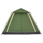 Tenda a Cupola da Campeggio 5 Persone Verde a Rilascio Rapido