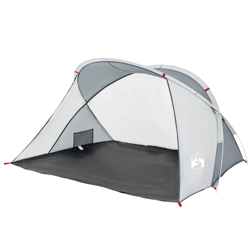 Tenda da Spiaggia 2 Persone Pop-Up Grigia Impermeabile