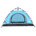 Tenda da Campeggio 2 Persone Blu a Rilascio Rapido