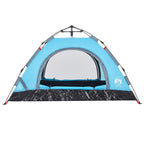 Tenda da Campeggio 2 Persone Blu a Rilascio Rapido