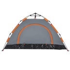 Tenda Campeggio 2 Persone Grigio e Arancione a Rilascio Rapido