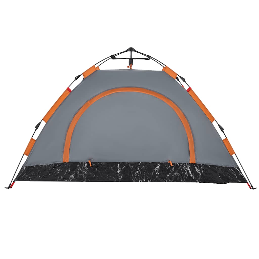 Tenda Campeggio 2 Persone Grigio e Arancione a Rilascio Rapido