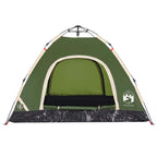 Tenda da Campeggio 3 Persone Verde a Rilascio Rapido