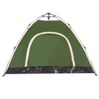 Tenda da Campeggio 3 Persone Verde a Rilascio Rapido