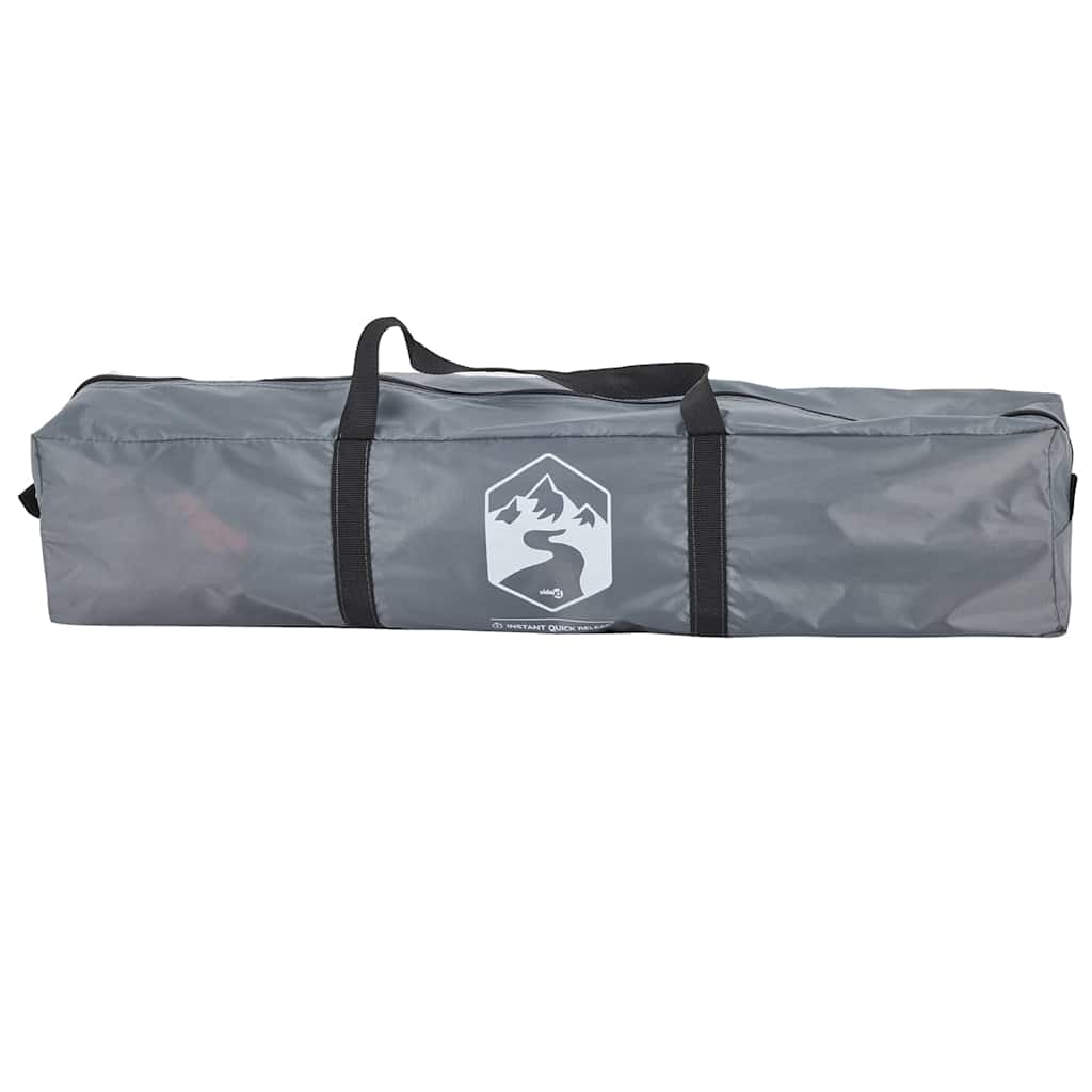 Tenda Campeggio 3 Persone Grigio e Arancione a Rilascio Rapido