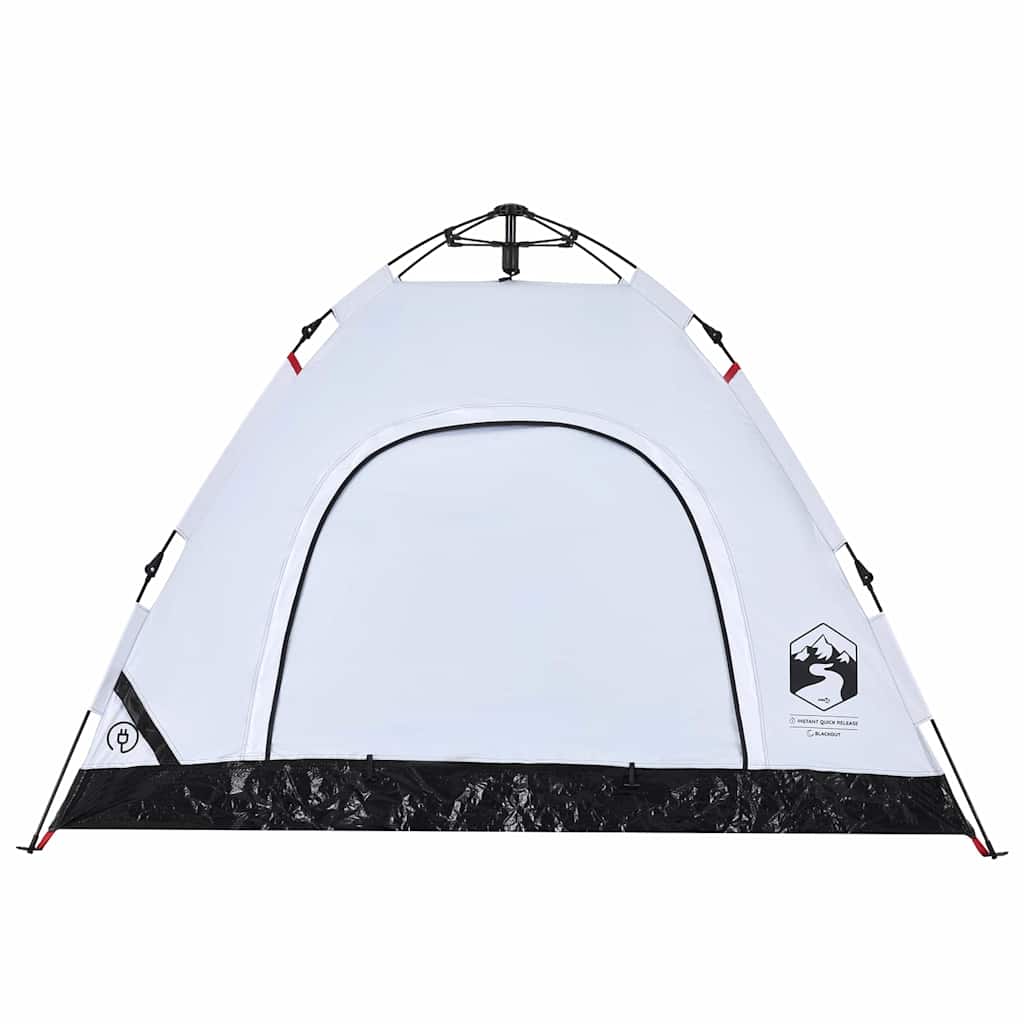 Tenda 3 Persone Bianca in Tessuto Oscurante a Rilascio Rapido