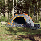 Tenda Campeggio 4 Persone Grigio e Arancione a Rilascio Rapido