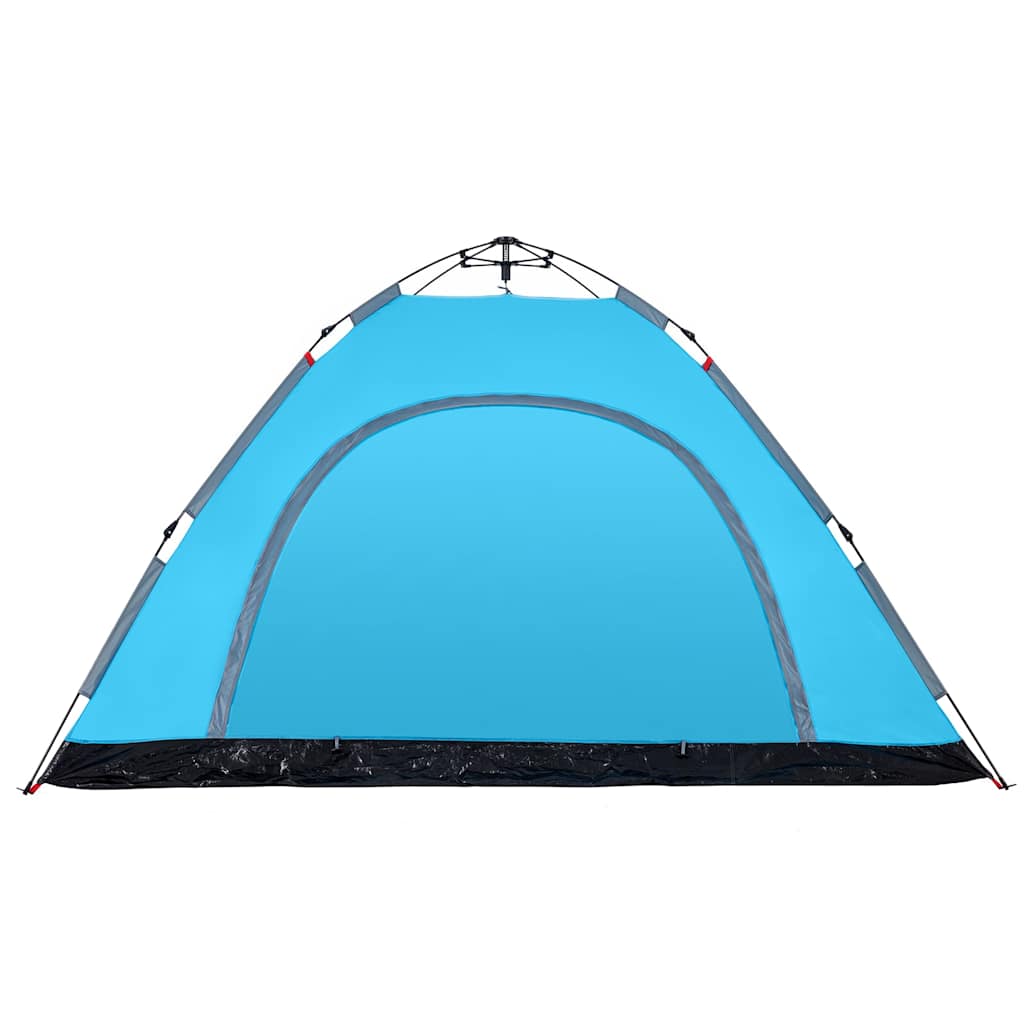 Tenda da Campeggio 5 Persone Blu a Rilascio Rapido