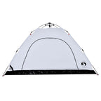Tenda per 5 Persone Bianca Tessuto Oscurante a Rilascio Rapido