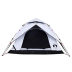Tenda 4 Persone Bianca in Tessuto Oscurante a Rilascio Rapido