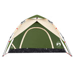Tenda a Cupola da Campeggio 5 Persone Verde a Rilascio Rapido