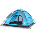 Tenda a Cupola da Campeggio 5 Persone Blu a Rilascio Rapido