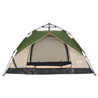 Tenda a Cupola da Campeggio 2 Persone Verde a Rilascio Rapido