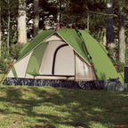 Tenda a Cupola da Campeggio 2 Persone Verde a Rilascio Rapido