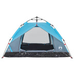 Tenda a Cupola da Campeggio 2 Persone Blu a Rilascio Rapido