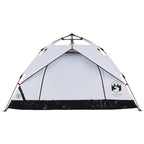 Tenda 3 Persone Bianca in Tessuto Oscurante a Rilascio Rapido