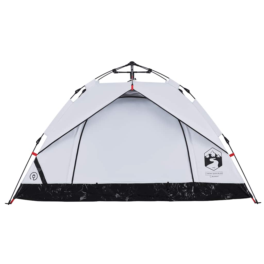 Tenda 3 Persone Bianca in Tessuto Oscurante a Rilascio Rapido