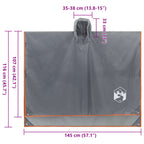 Poncho Antipioggia Cappuccio Design 2 in 1 Arancione 223x145 cm