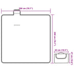 Tovaglia da Picnic Pieghevole A Quadri Blu 200x200 cm Velluto