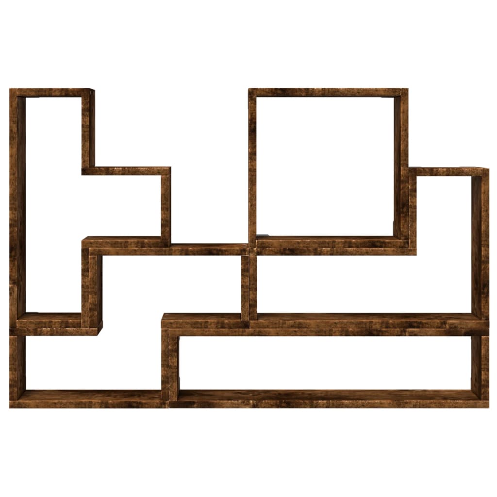 Mensola a Muro Rovere Fumo 96x12x64 cm in Legno Multistrato