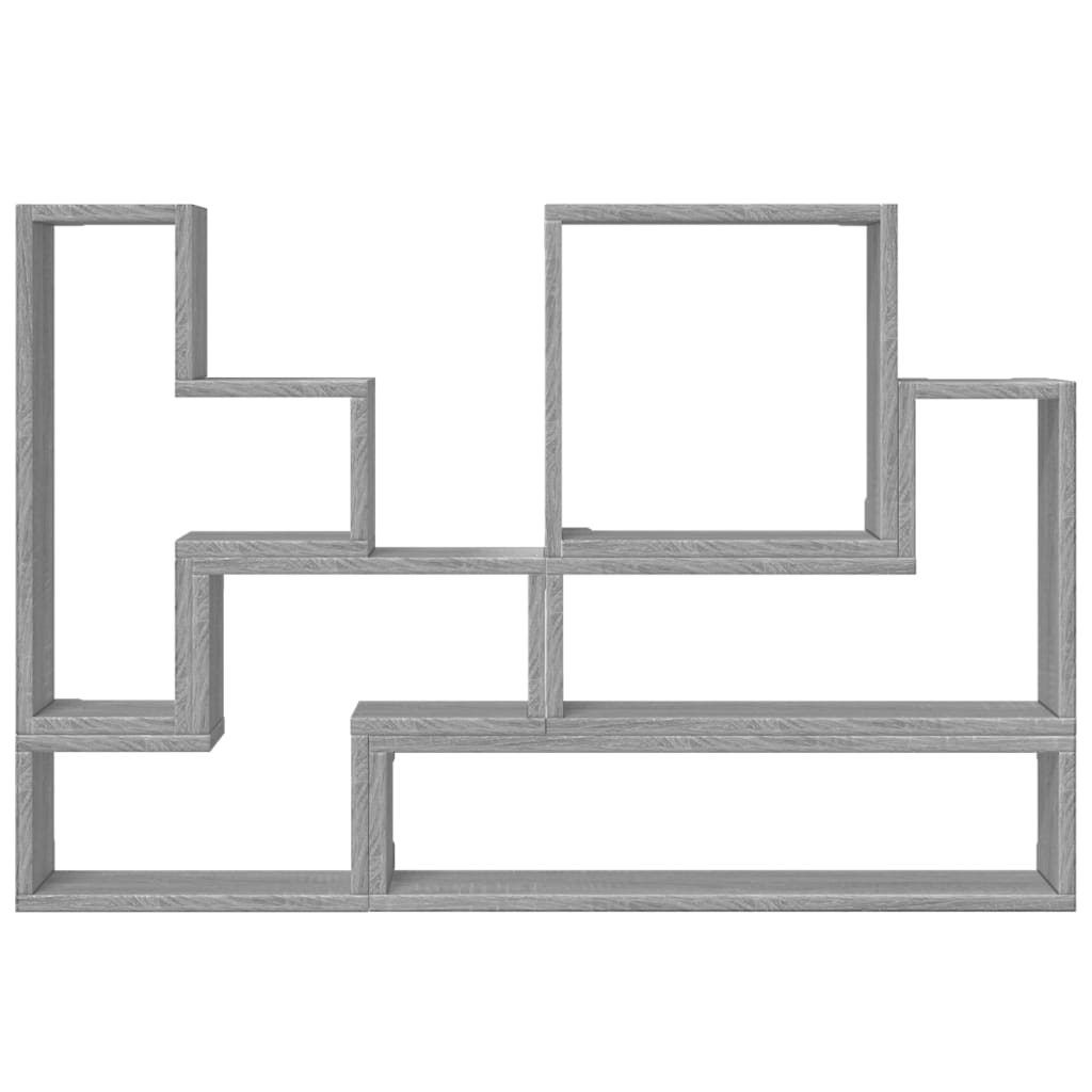 Mensola a Muro Grigio Sonoma 96x12x64 cm in Legno Multistrato