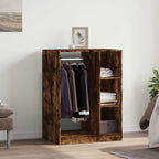 Armadio Rovere Fumo 77x48x102 cm in Legno Multistrato