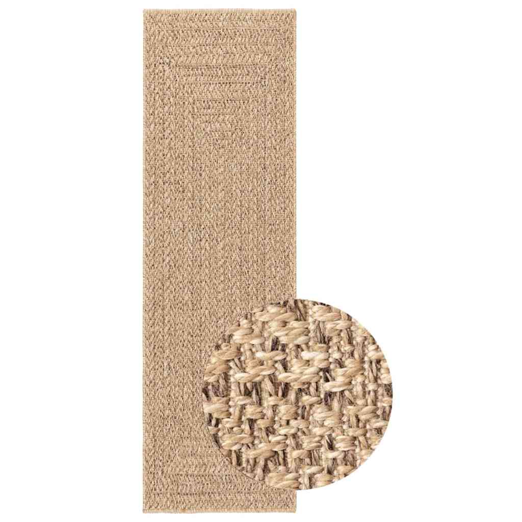 Tappeto ZIZUR 80x250 cm Aspetto Iuta per Interni ed Esterni