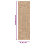 Tappeto ZIZUR 80x250 cm Aspetto Iuta per Interni ed Esterni
