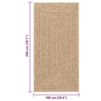 Tappeto ZIZUR 100x200 cm Aspetto Iuta per Interni ed Esterni