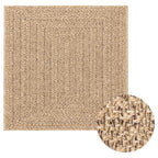 Tappeto ZIZUR 120x120 cm Aspetto Iuta per Interni ed Esterni