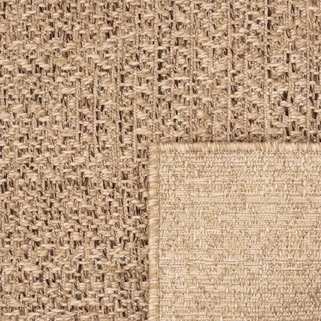 Tappeto ZIZUR 120x120 cm Aspetto Iuta per Interni ed Esterni