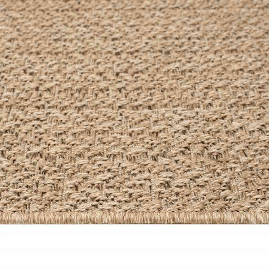 Tappeto ZIZUR 120x120 cm Aspetto Iuta per Interni ed Esterni