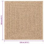 Tappeto ZIZUR 120x120 cm Aspetto Iuta per Interni ed Esterni
