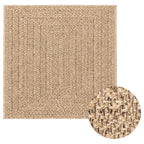 Tappeto ZIZUR 200x200 cm Aspetto Iuta per Interni ed Esterni
