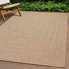 Tappeto ZIZUR 200x200 cm Aspetto Iuta per Interni ed Esterni