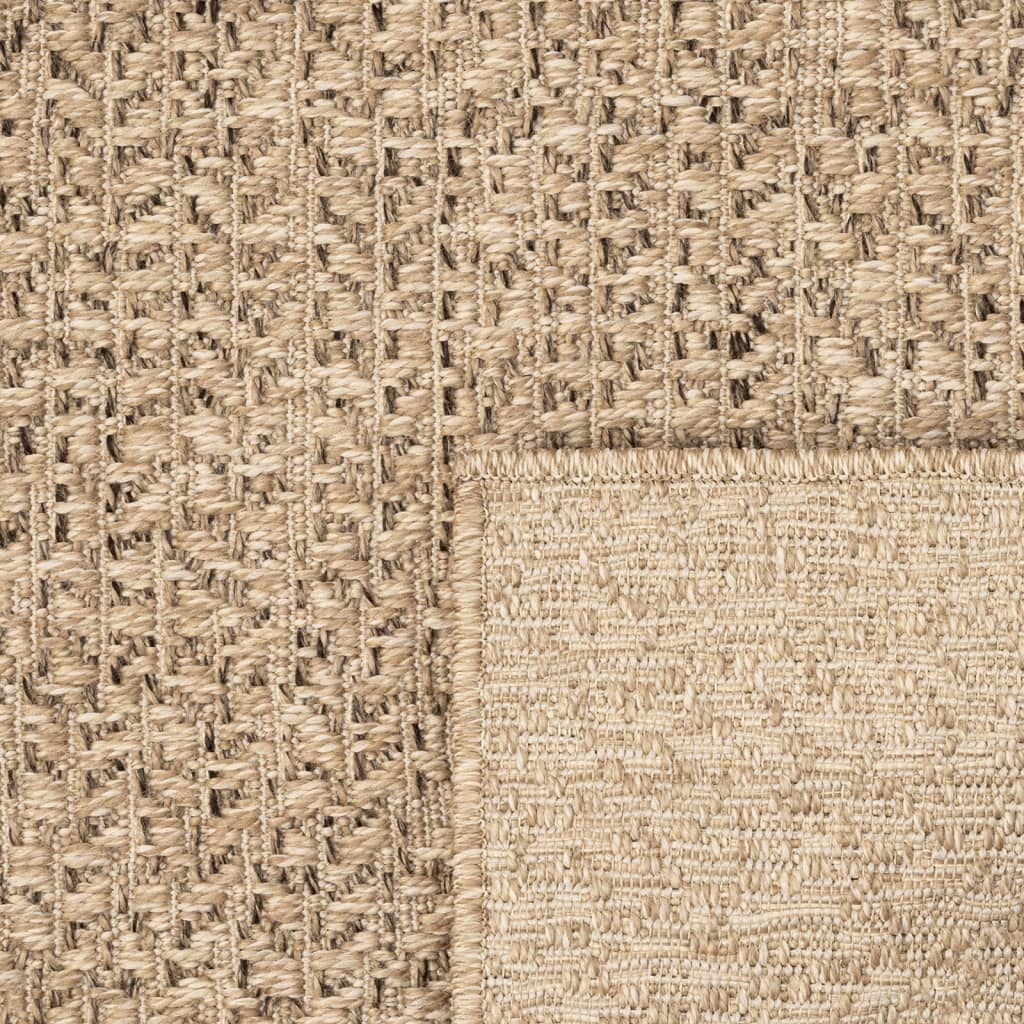 Tappeto ZIZUR 80x200 cm Aspetto Iuta per Interni ed Esterni