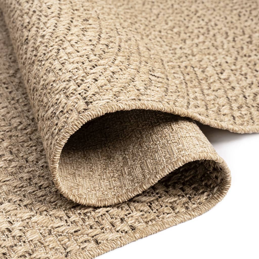 Tappeto ZIZUR 200x200 cm Aspetto Iuta per Interni ed Esterni