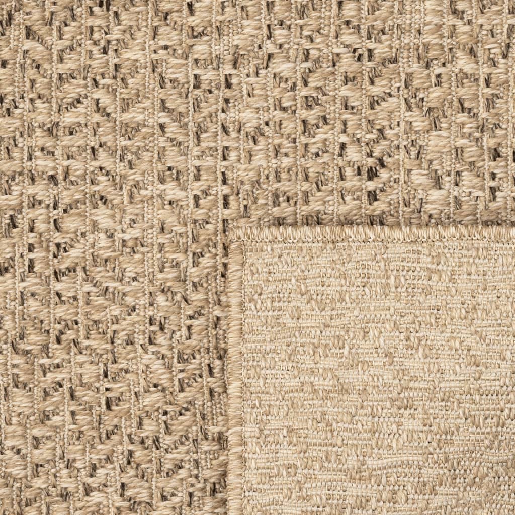 Tappeto ZIZUR 200x200 cm Aspetto Iuta per Interni ed Esterni