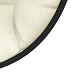 Sedia a Uovo Sospesa con Supporto Beige in Polyrattan e Acciaio