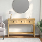 Tavolo Consolle "Corona" 114x34,5x73 cm in Legno Massello di Pino