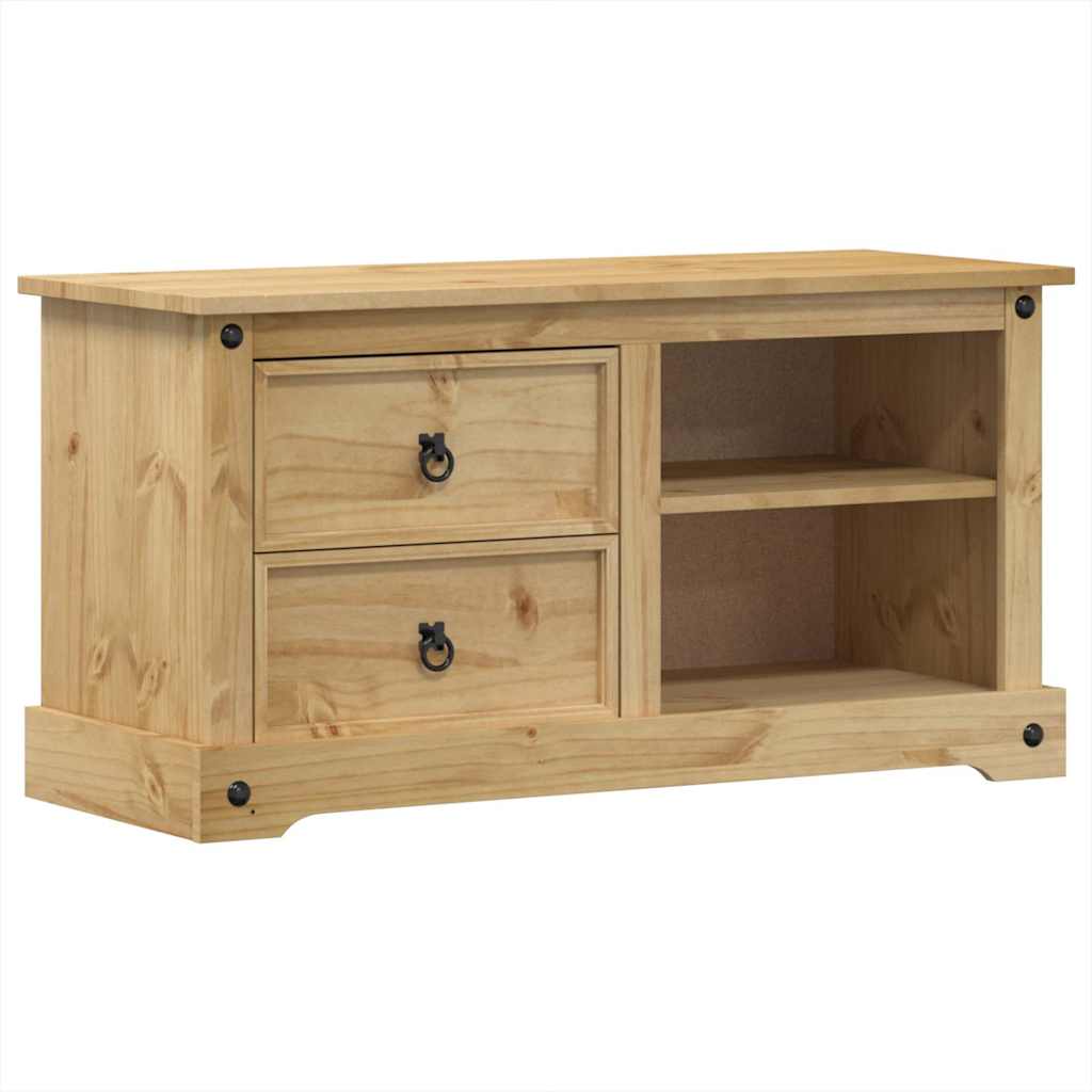 Mobile Porta TV Corona 100x40x52 cm in Legno Massello di Pino