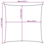 Vela Parasole 160 g/m² Quadrata Grigio Chiaro 2x2 m in HDPE