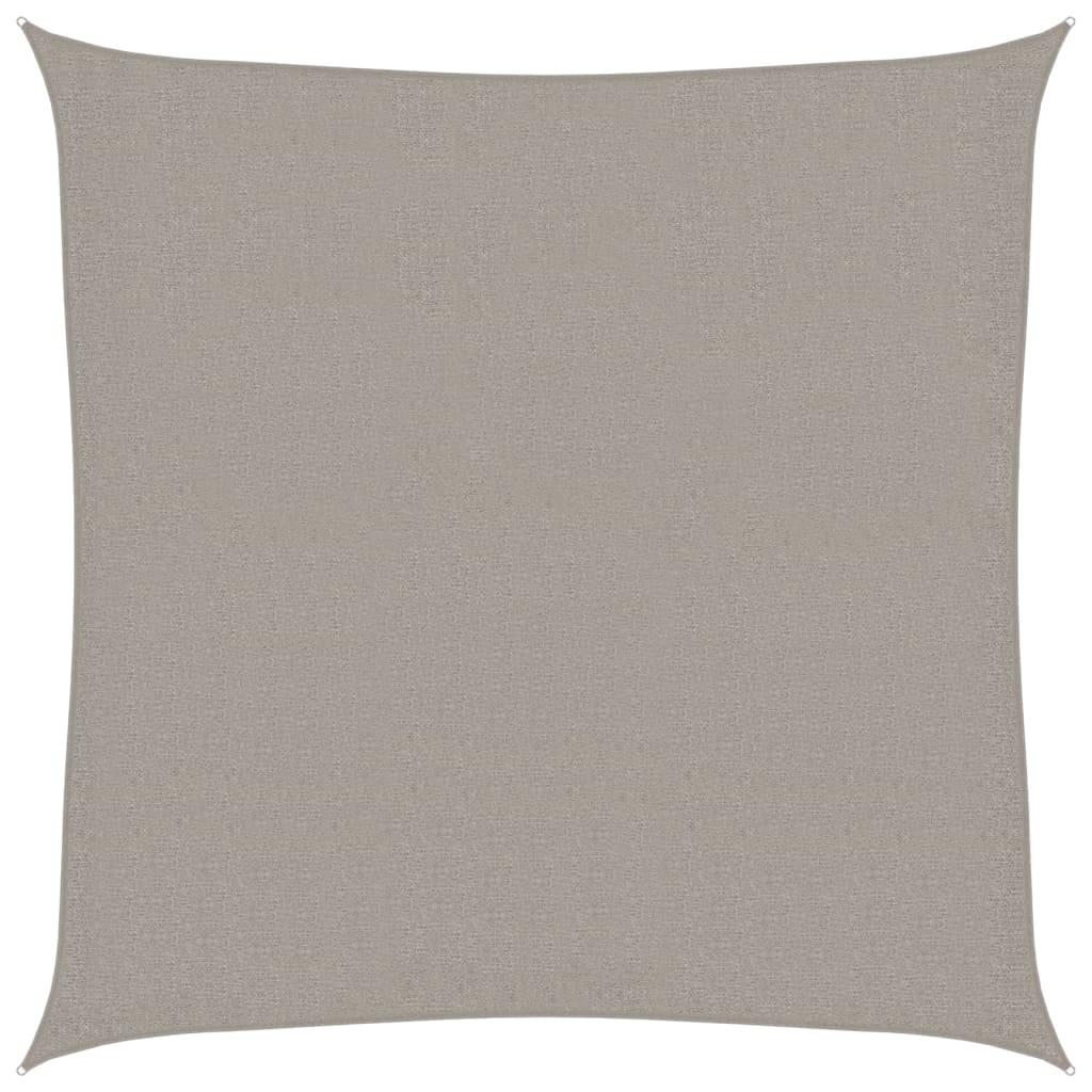 Vela Parasole 160 g/m² Quadrata Grigio Chiaro 2,5x2,5 m in HDPE